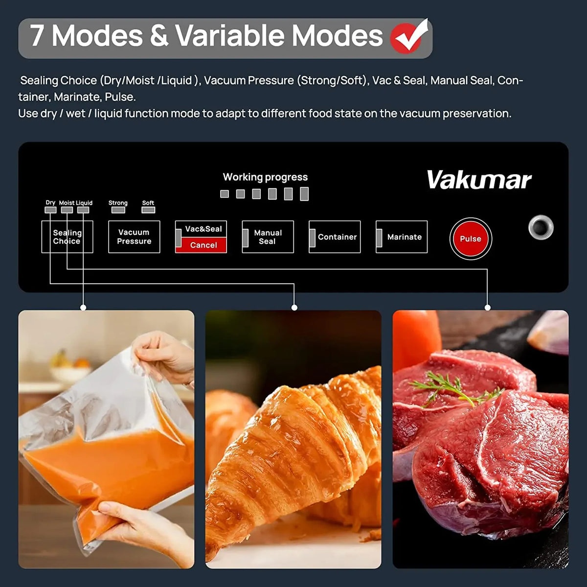 Vakumar Vh5186 Automatic Commercial Food Vacuum Sealer Packaging