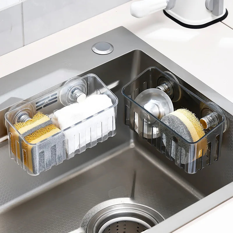 Suction Cup Sink Caddy Sponge Holder Wall Mount