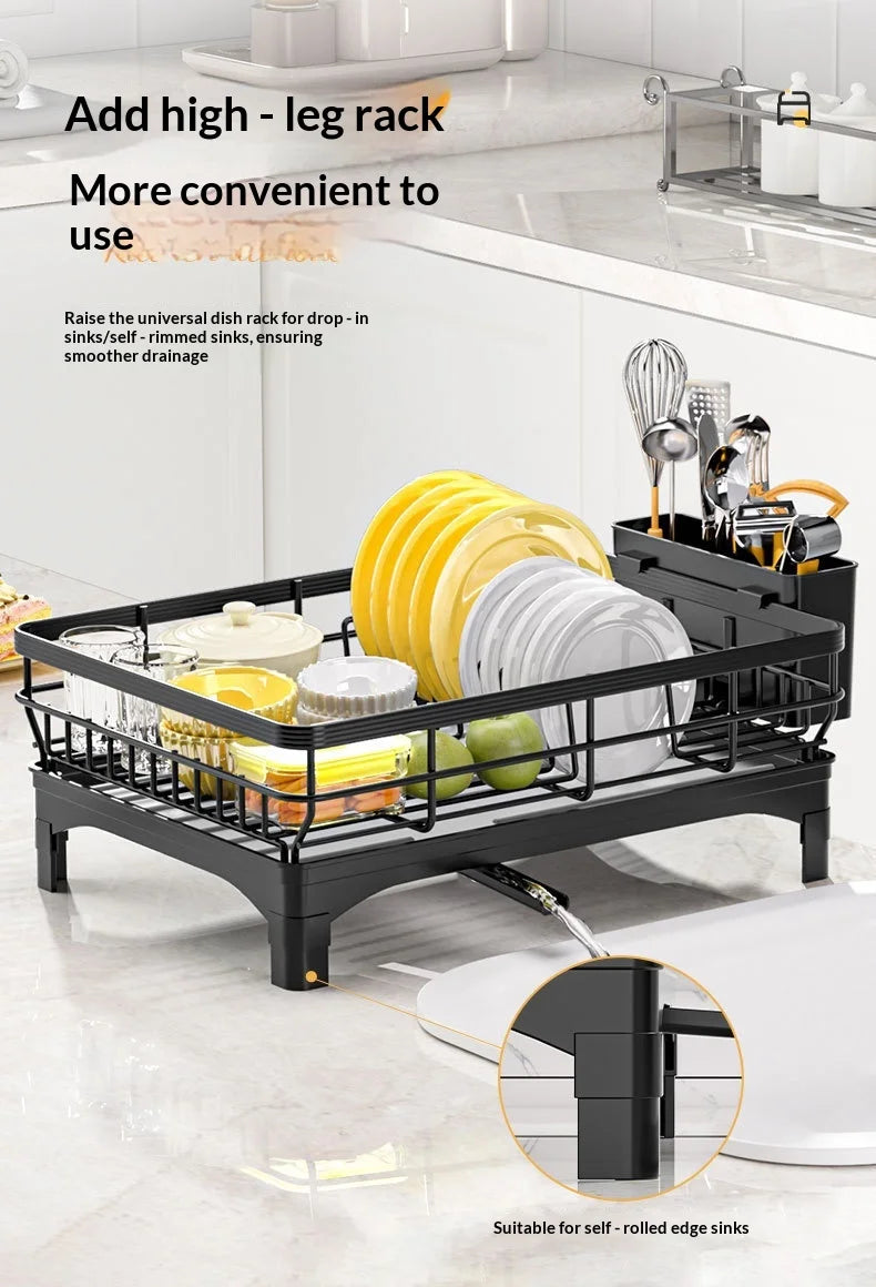 Homejoy Dish Drying Rack Thickened Carbon Steel Stable