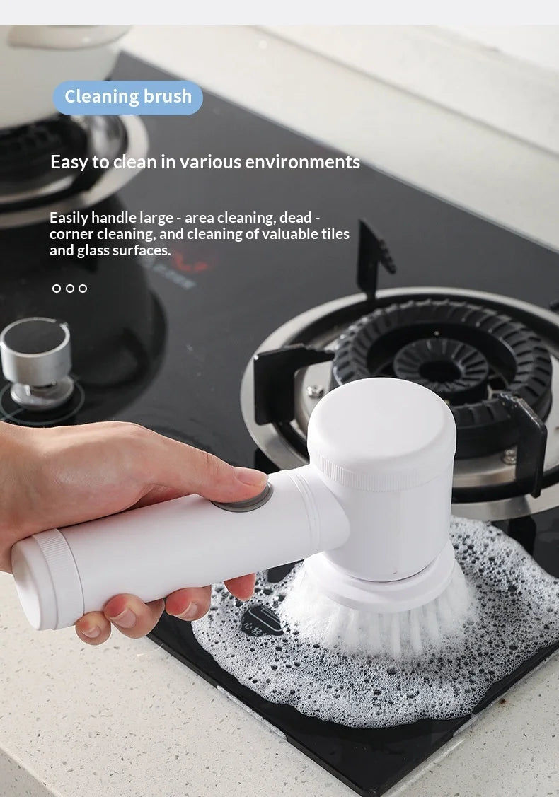 Electric Scrubber Brush Multi Use Bathroom Toilet Corner