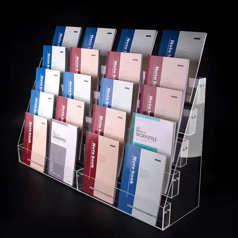 2-6 Tier Acrylic Book Display Stand Desk Bookshelf