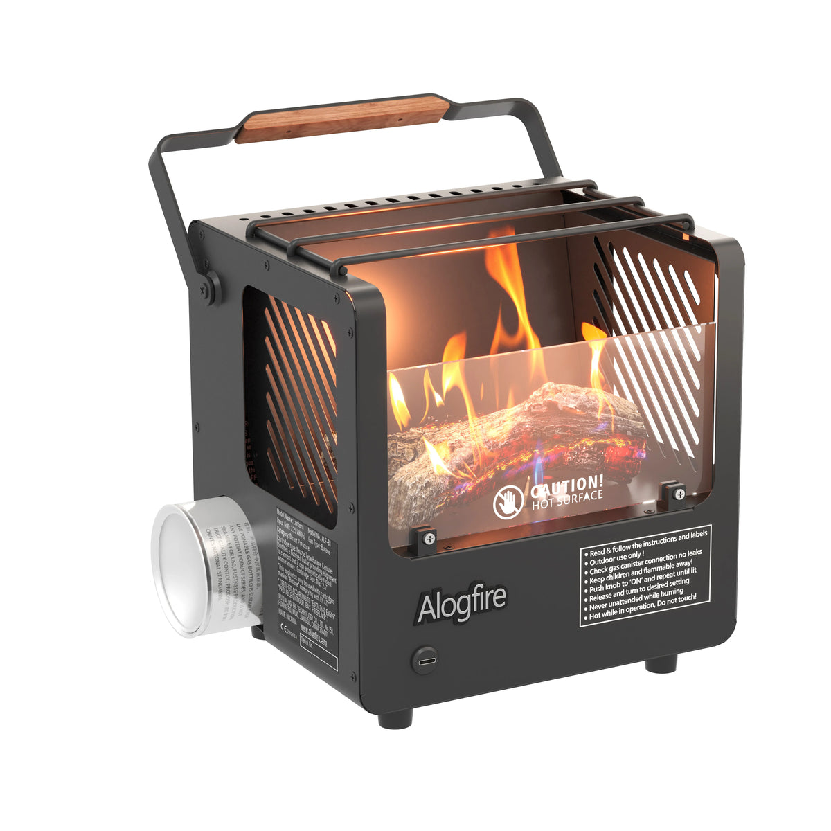 Alogfire In Real Flame Camping Heater Stove Fire