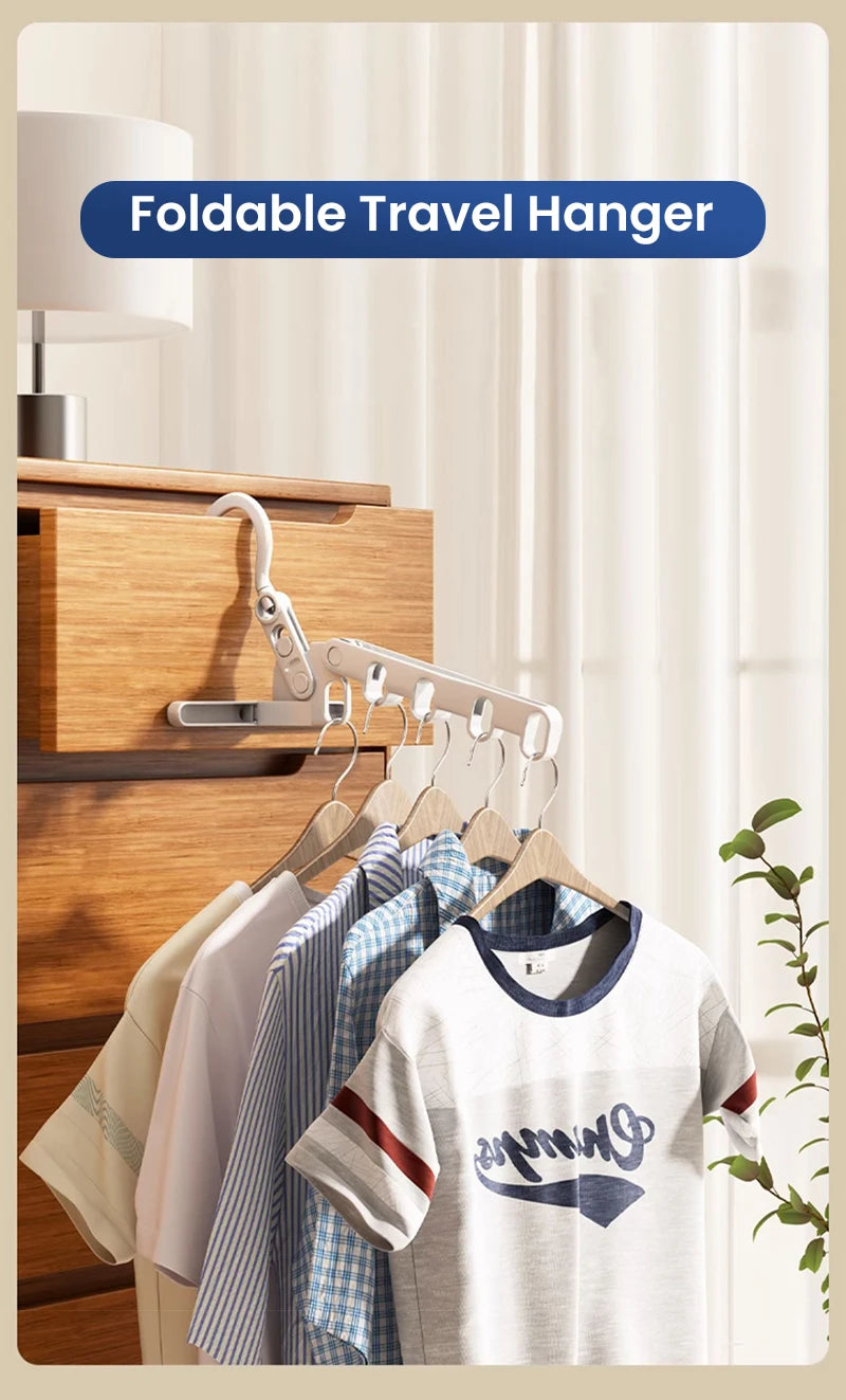 Foldable Travel Hanger Folding Clothes Drying Rack Travel