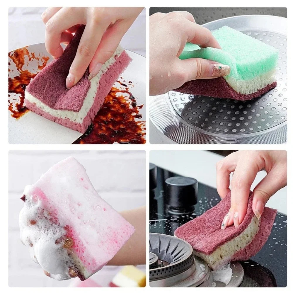 Dishwashing Cleaning Sponge High Density Strong Stain Removal