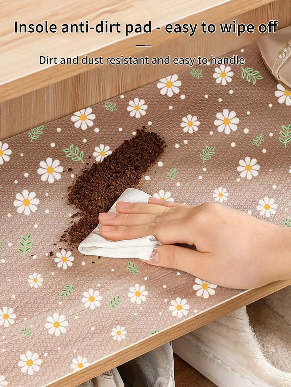 Daisy Flower Cabinet Mat Reusable Drawer Mat Dining