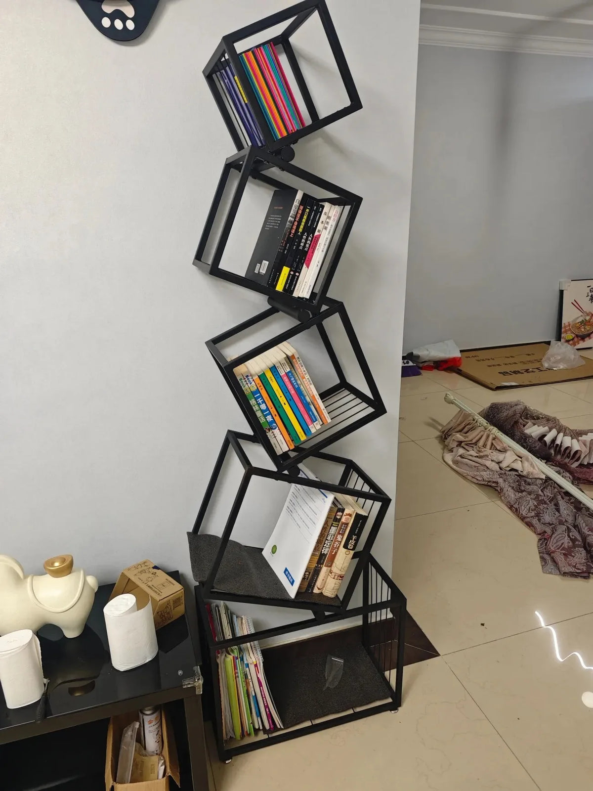 Modern Living Room Decor Iron Art Shelf Office
