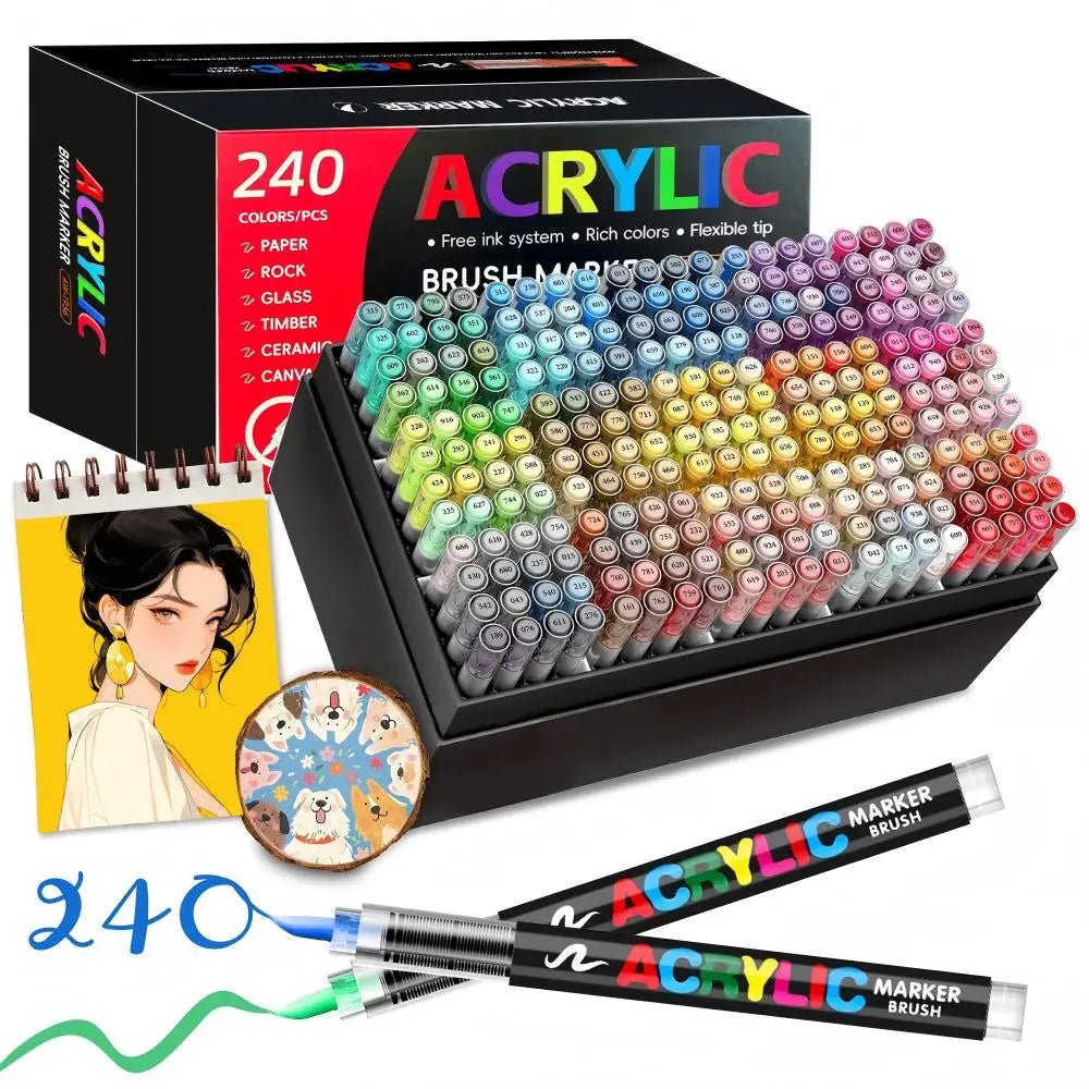 12-366 Colors Acrylic Paint Pen Markers Acrylic Felts