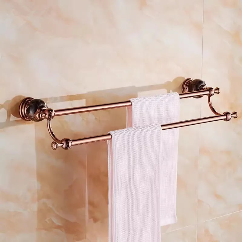 Bathroom Bath Shelf Rose Gold Paper Holder Towel