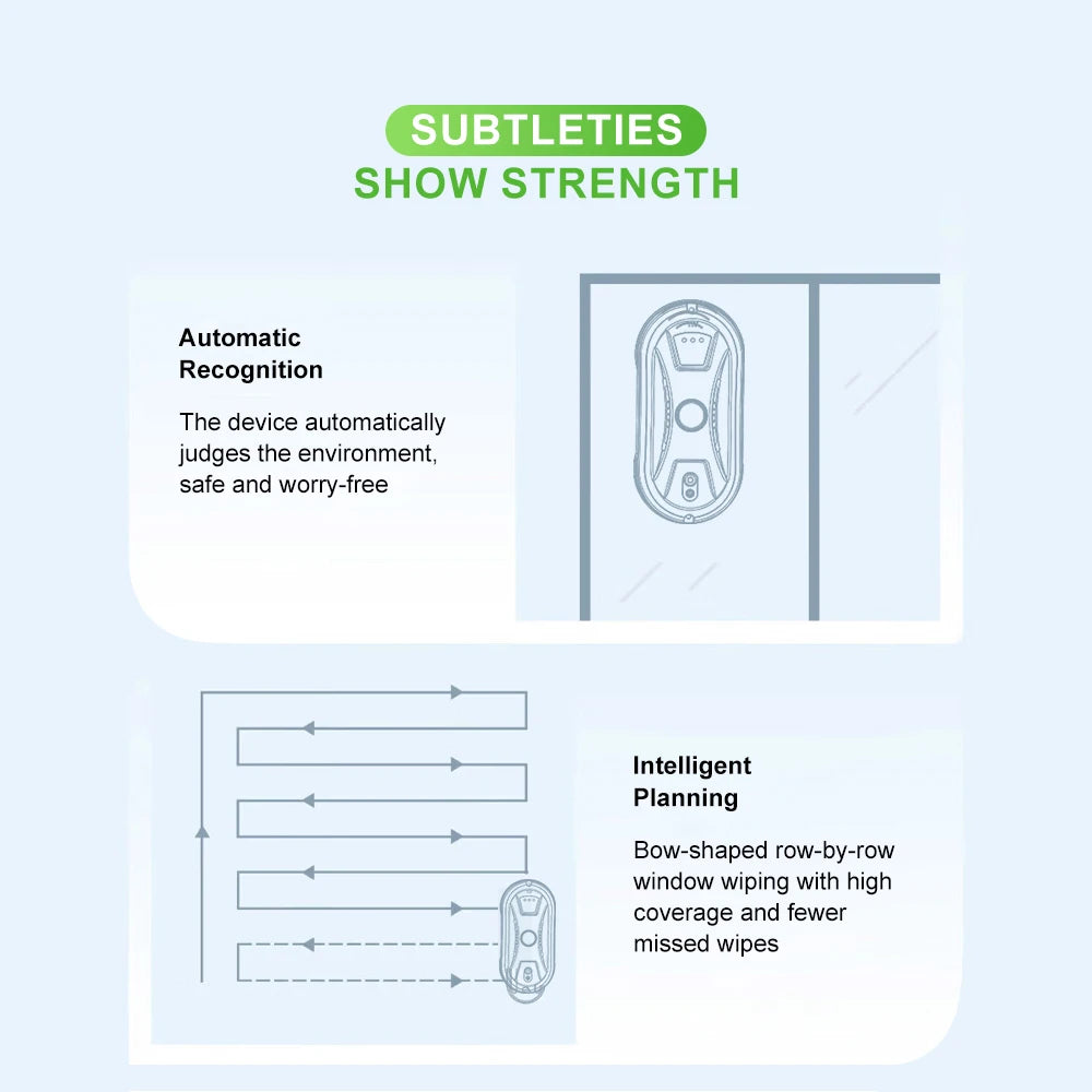 Puruikai Ultra Thin Robot Vacuum Cleaner Window Cleaning