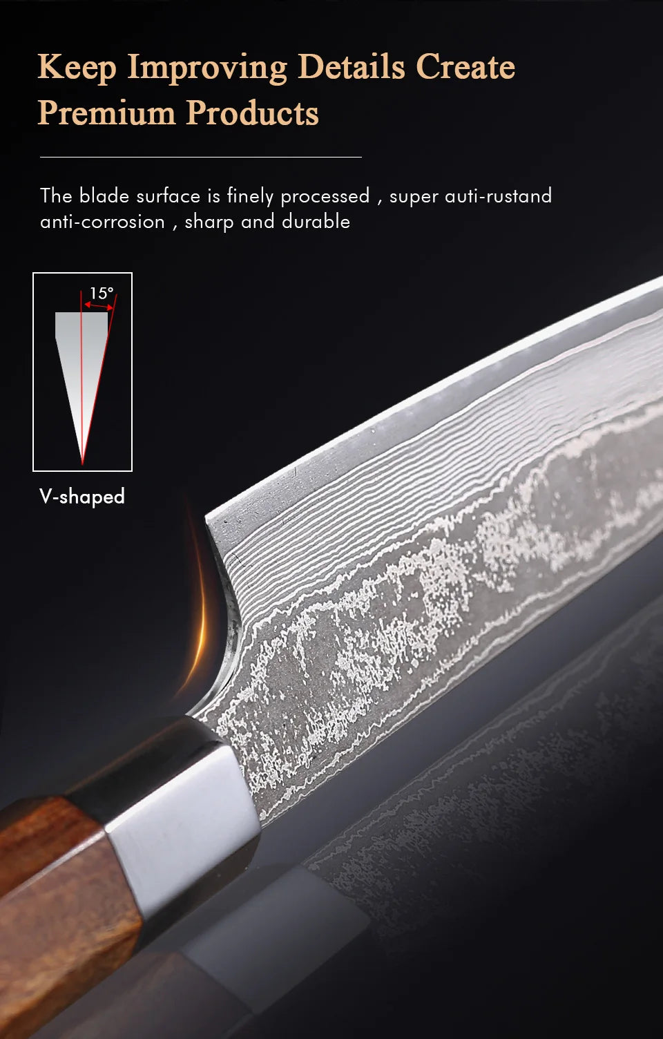 Mostodozo Japanese Kiritsuke Chef Knife 67-Layer Damascus Steel