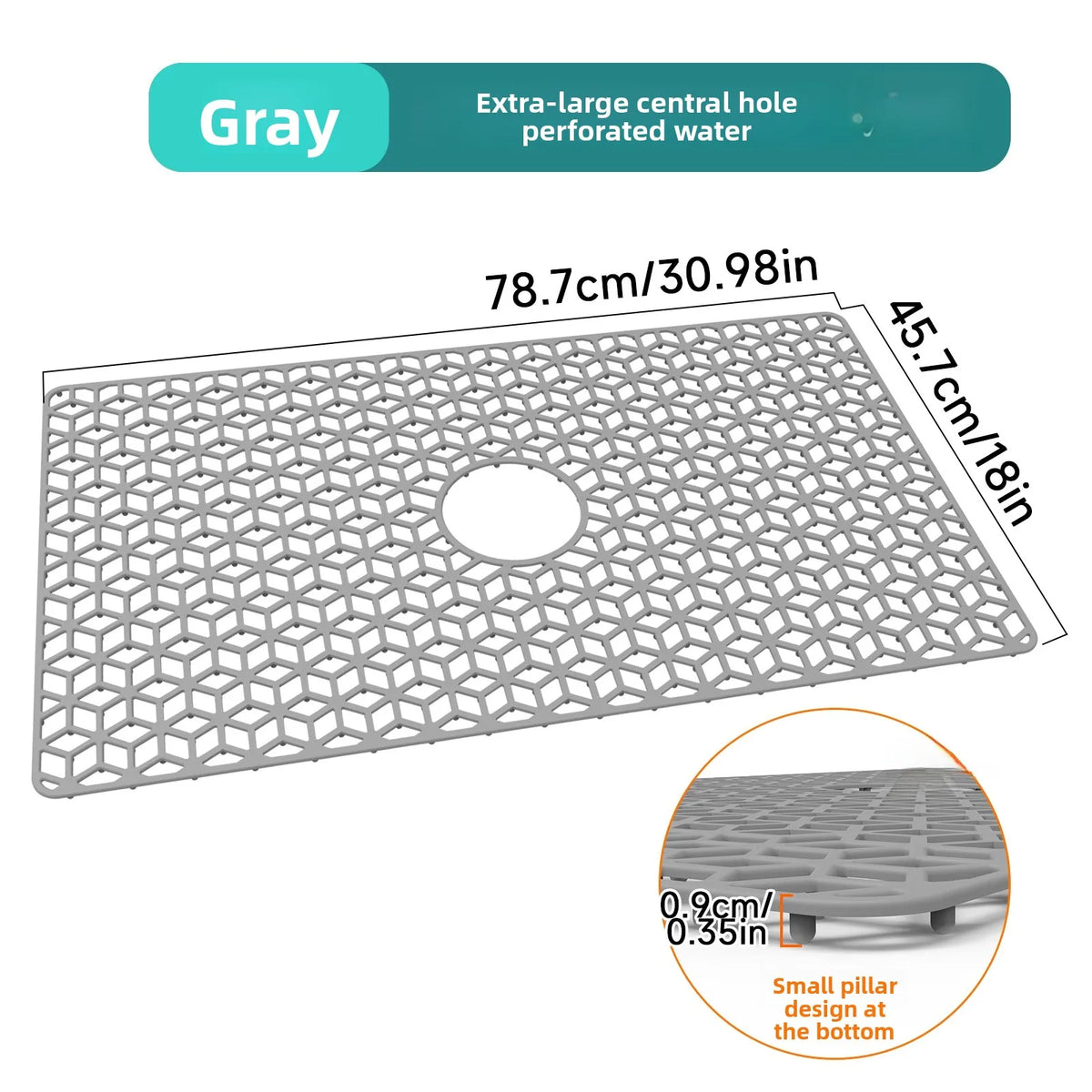 Sink Silicone Mat Anti-Scratch Honeycomb Pad Dishwashing Basin