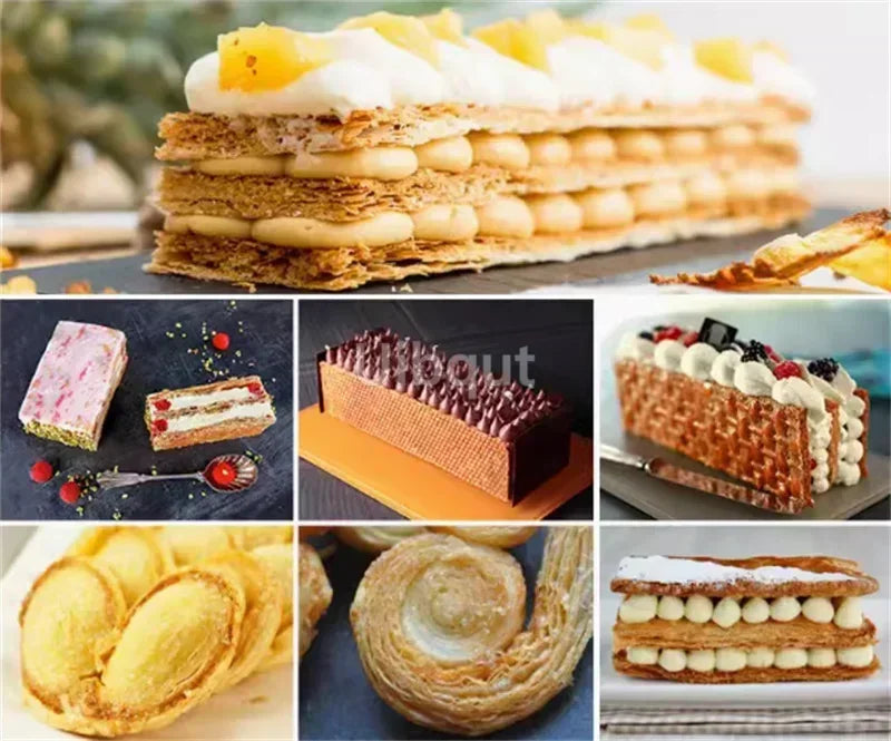 Puff Pastry Baking Tray Rectangle Mille Feuille Pastry