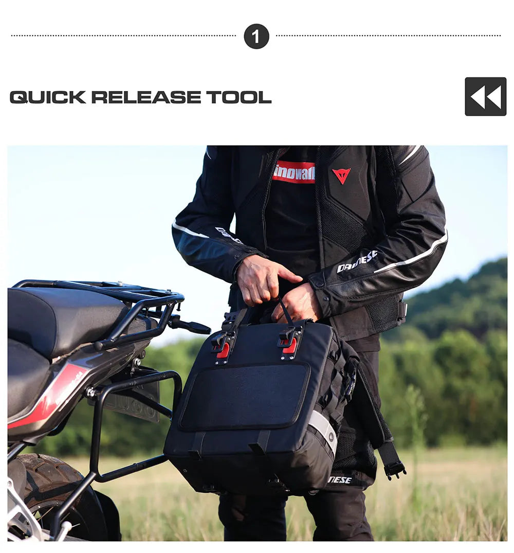 Rhinowalk 2pcs Motorcycle Saddle Bag Motor Bag 3d