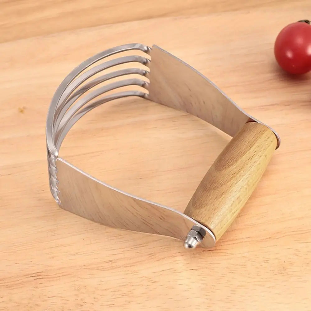 Baking Dough Blender Wood Handle Curved Design Flour