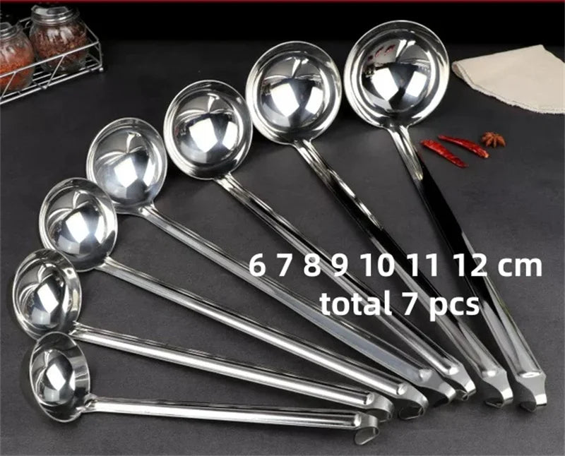 Stainless Steel Long Handle Ladle Serving Spoon Big
