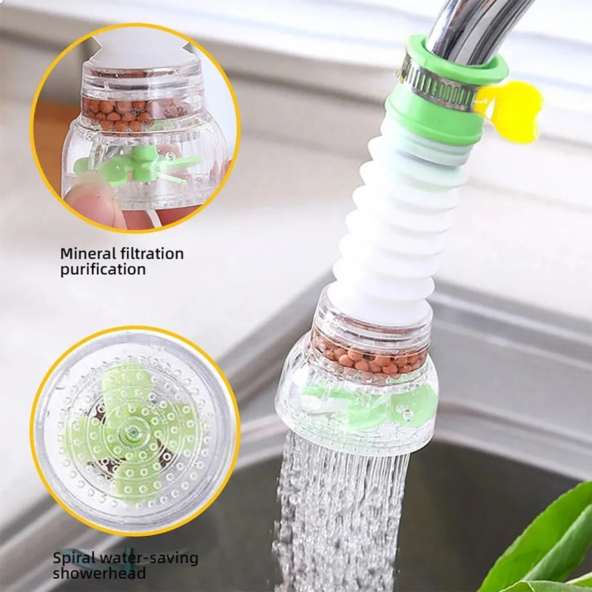 Universal 360 Rotation Faucet Bubbler Swivel Water Saving