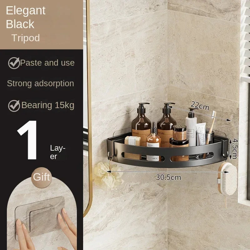 Bathroom Shelves Organizer No Punching Required Corner Shelf