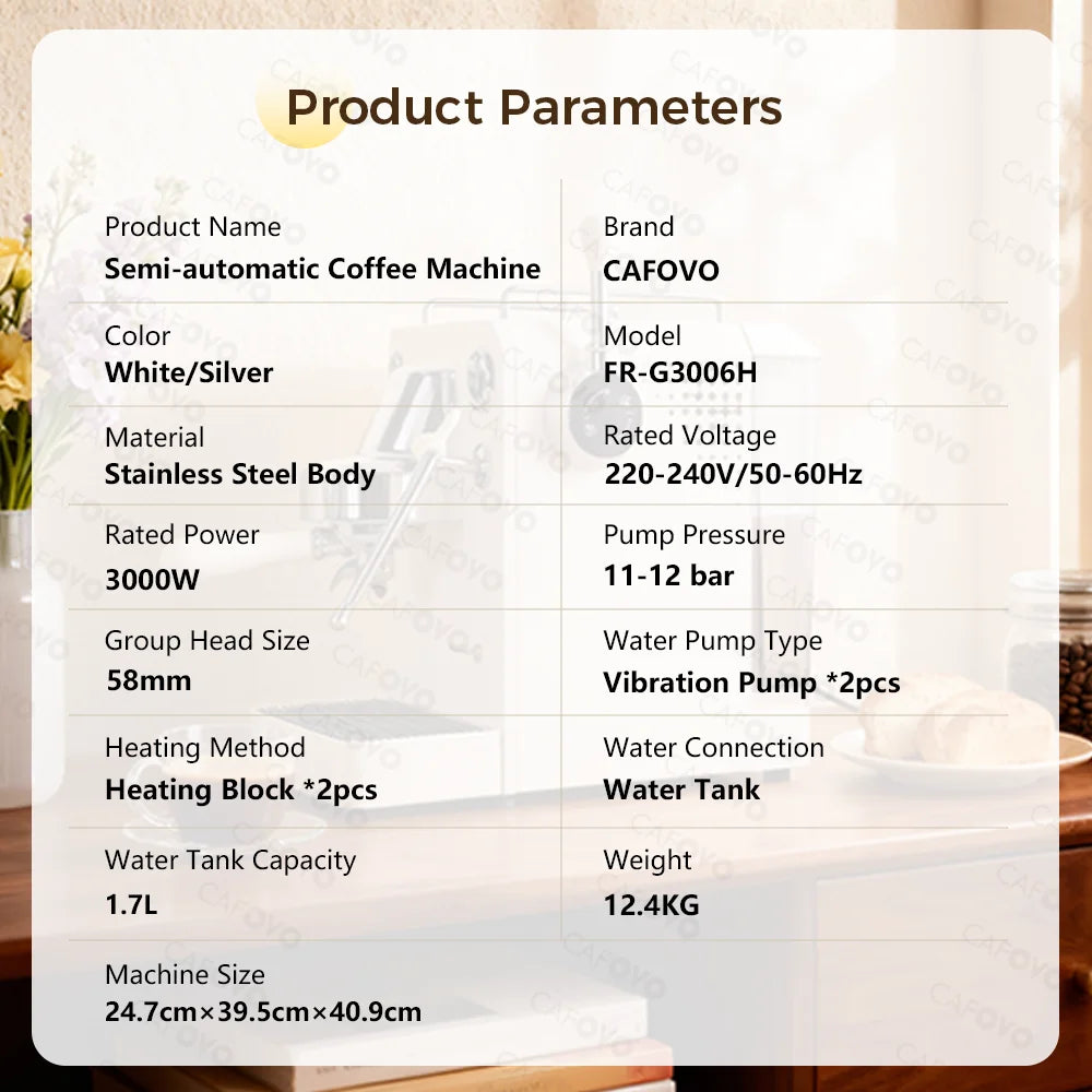 Gemilai Owl Pro3006h Small Semi-Automatic Coffee Machine Freshly