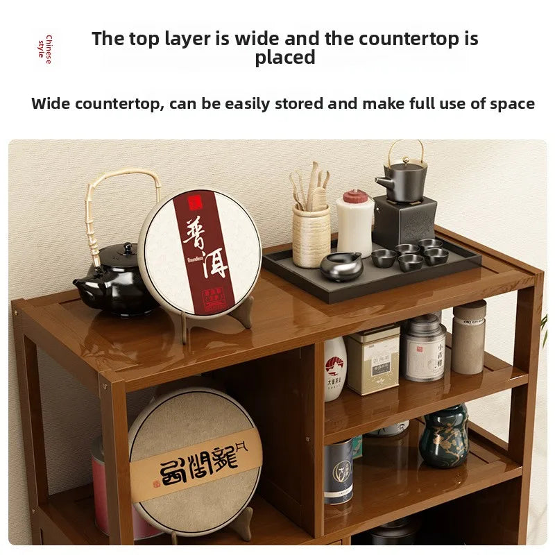 Tea Cabinet Locker Living Room Tea Table Against