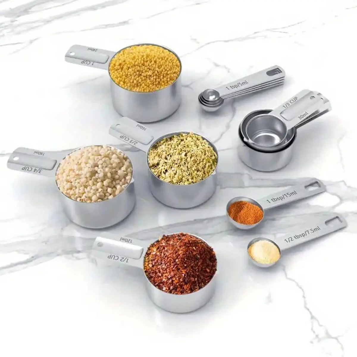 Measuring Cups Premium Stackable Measuring Spoon Scale Stainless