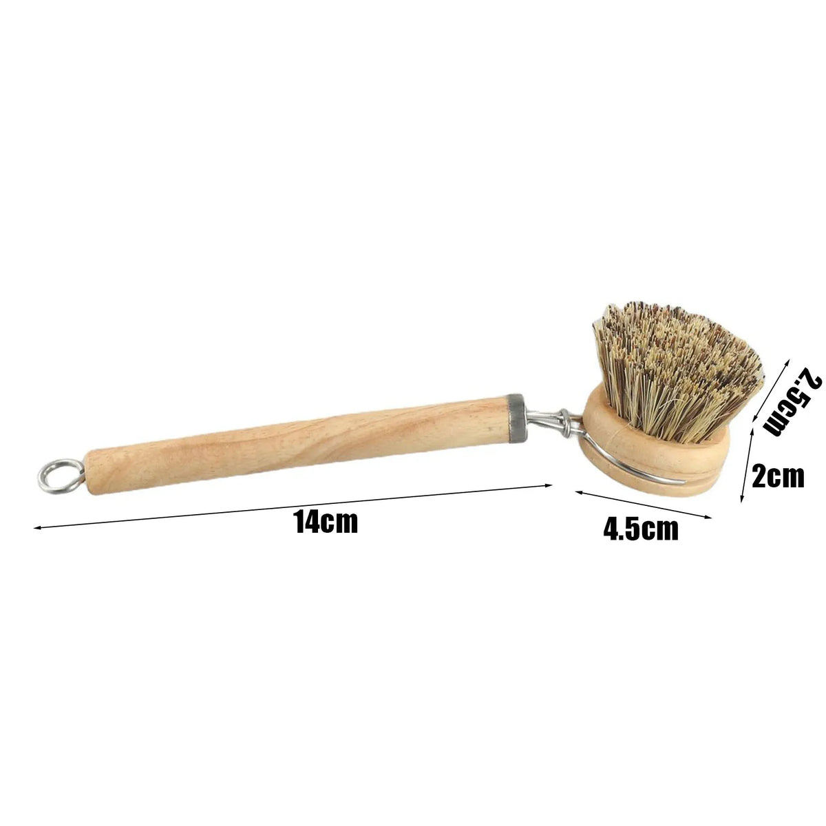 Bamboo Dish Scrub Brush Wooden Cleaning Scrubbers Cleaning