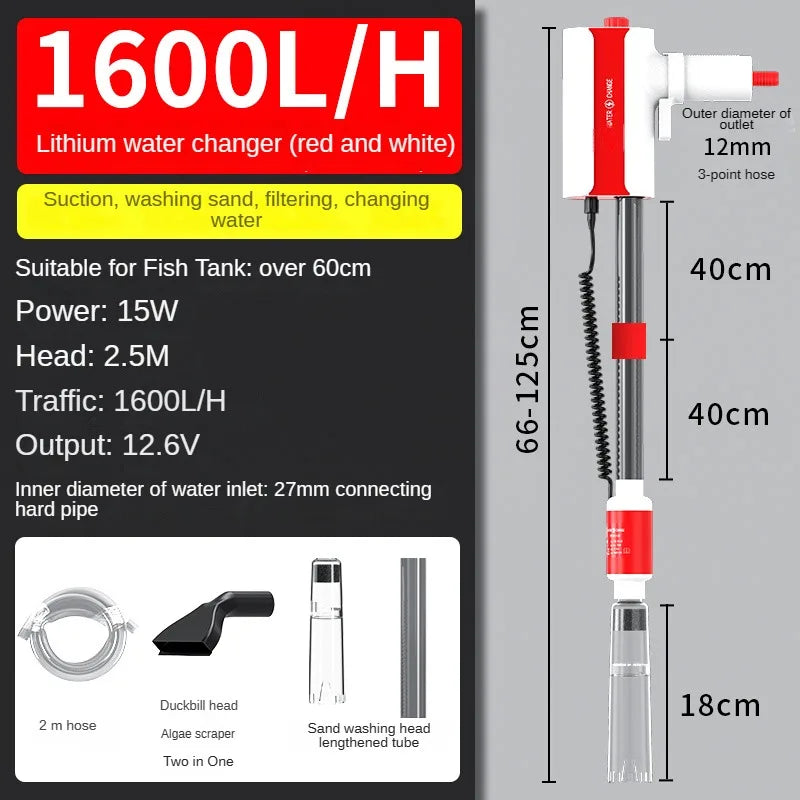 Fish Tank Water Exchanger Wireless Electric Water Pump