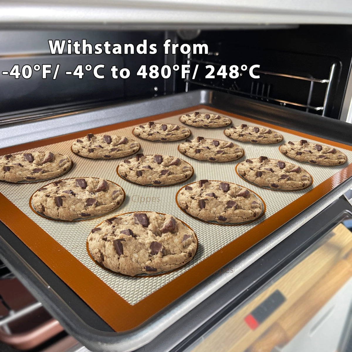 1pc Silicone Baking Mat Oven Reusable Non-Stick Heat