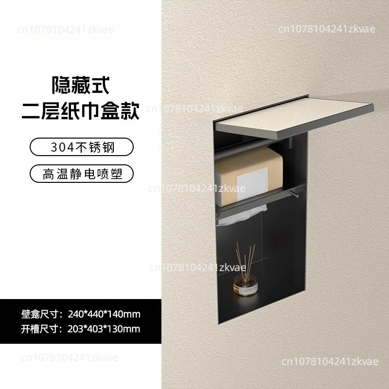 Stainless Steel Wall Mounted Hidden Cabinet Bathroom Toilet