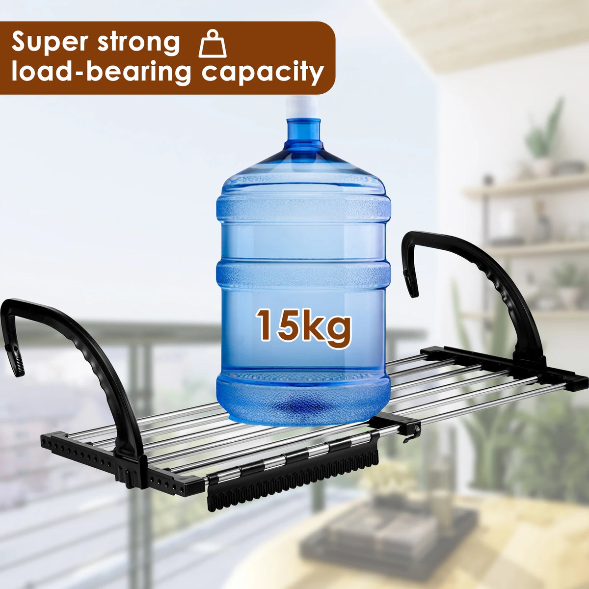 Extendable Radiator Drying Rack Stainless Steel Foldable Balcony