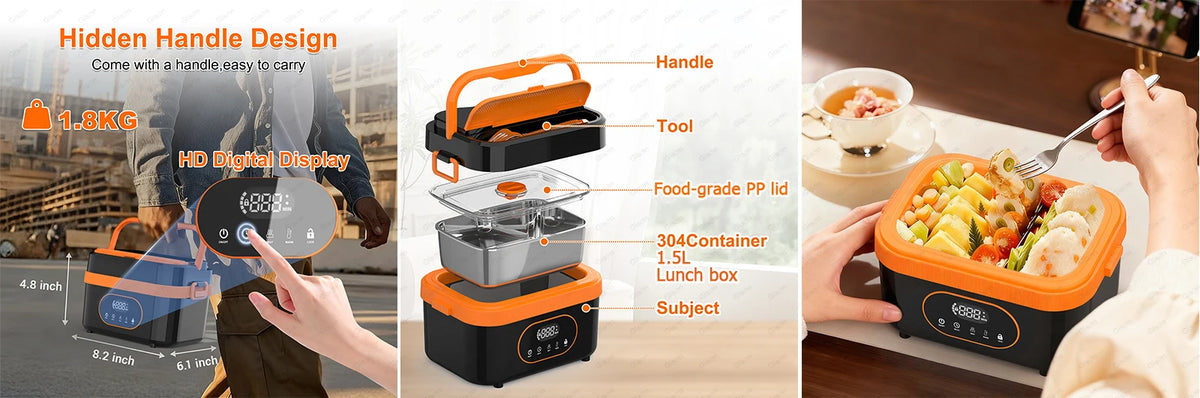 Gison Electric Heated Lunch Box Food Warmer 5l