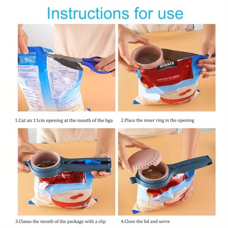 1pcs Food Storage Bag Sealing Clips Plastic Cap