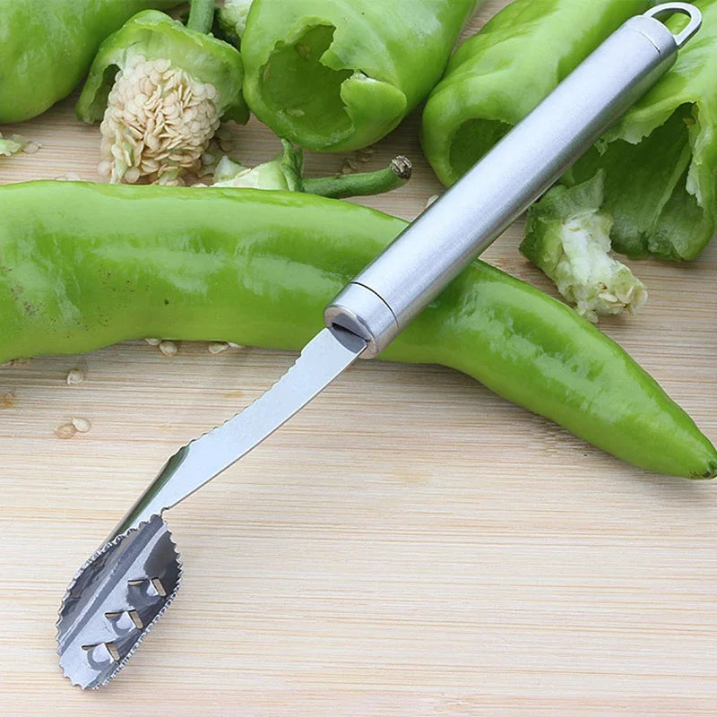 1pcs Vegetable Fruit Coring Pepper Tomato Slicer Edge