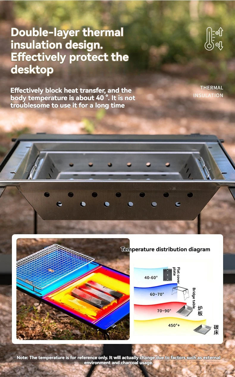 Campingmoon Ug-1 Igt Carbon Grill Camping Table Expansion