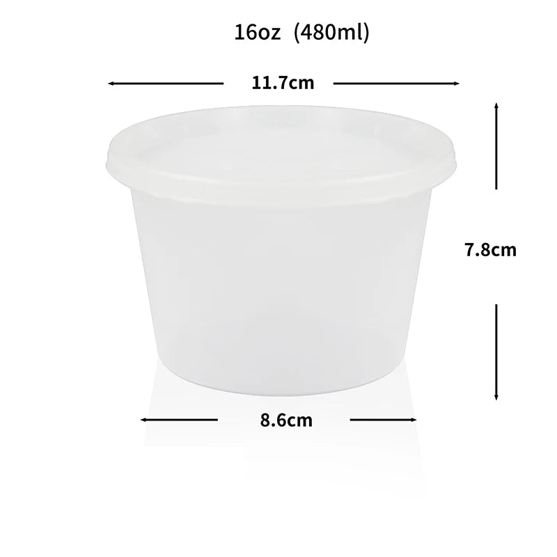 10pcs Clear Food-Grade Bpa-Free Storage Container Lid Microwave