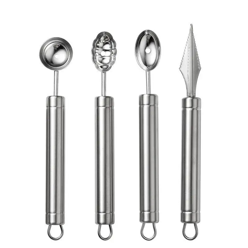 1pcs Fruit Carving Spoon Stainless Steel Waviness Baller