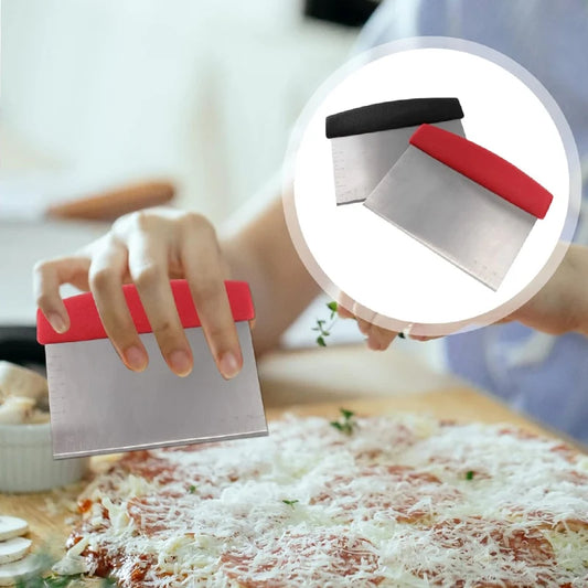 Stainless Steel Dough Scraper Chopper Silicone Handle Versatile