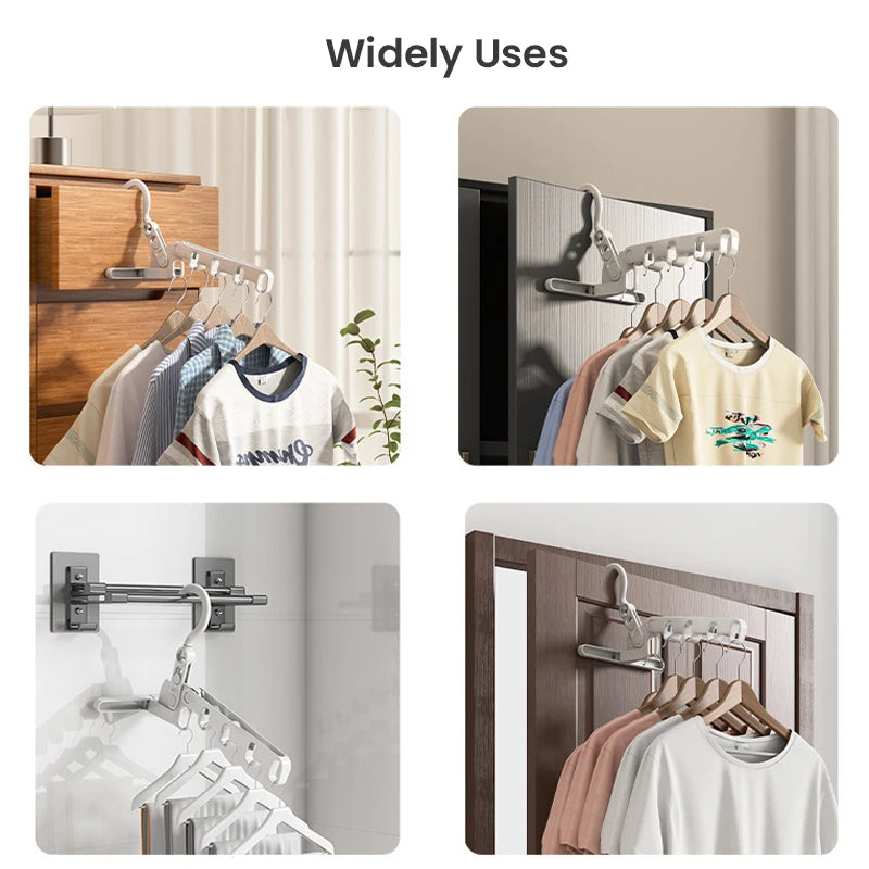Foldable Travel Hanger Folding Clothes Drying Rack Travel