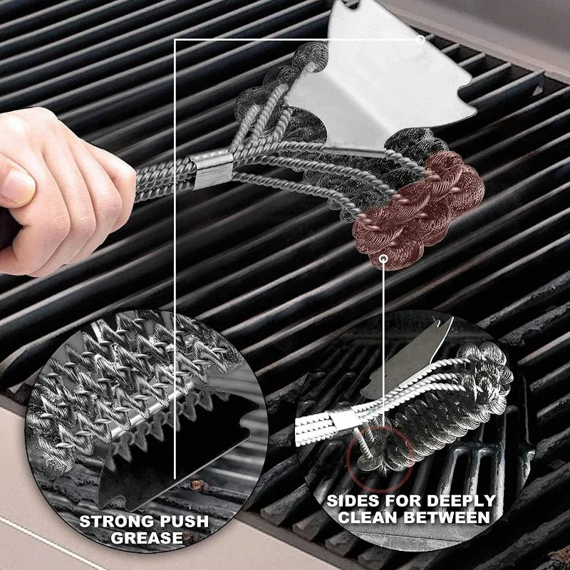 Grill Cleaning Brush Scraper Stainless Steel Grill Cleaning