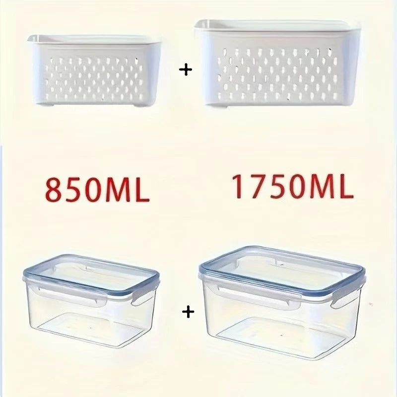4/6pcs/Set Leak-Proof Food Storage Containers-Airtight Stackable