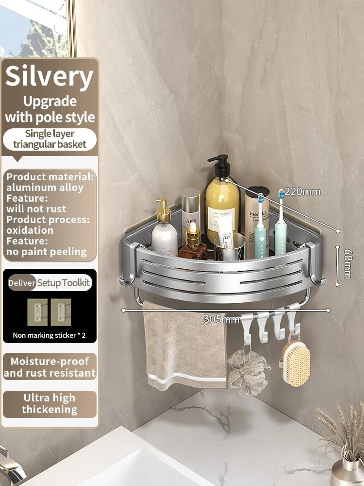 No Need To Drill Wall Installation Aluminum Bathroom