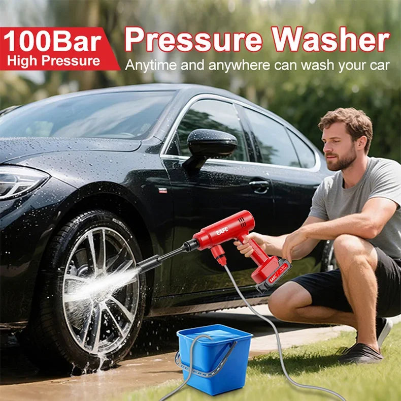 Eafc Cordless High Pressure Cleaning Car Washer 100bar