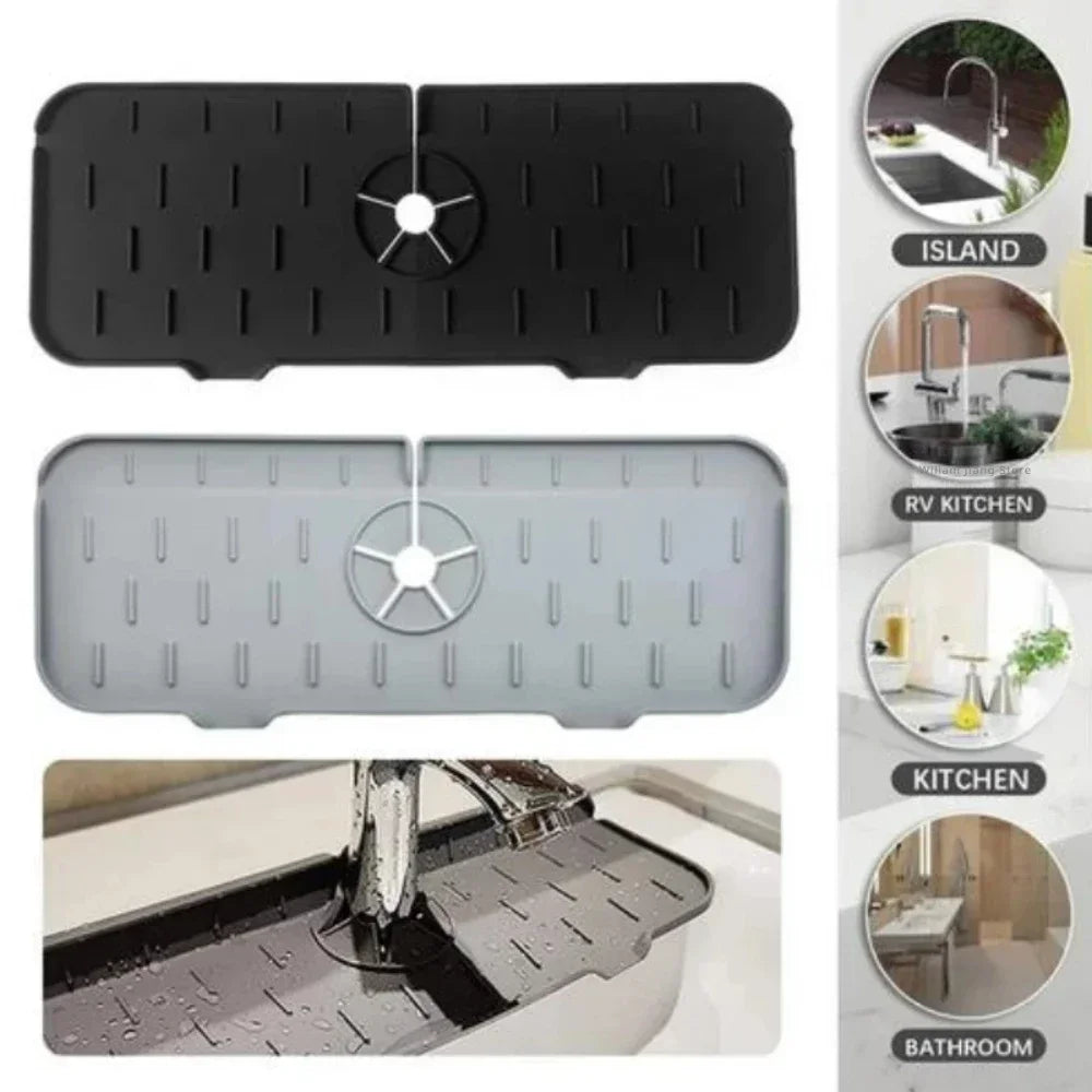 Silicone Mat Gourmet Faucet Accessory Appliance Sponge Rack