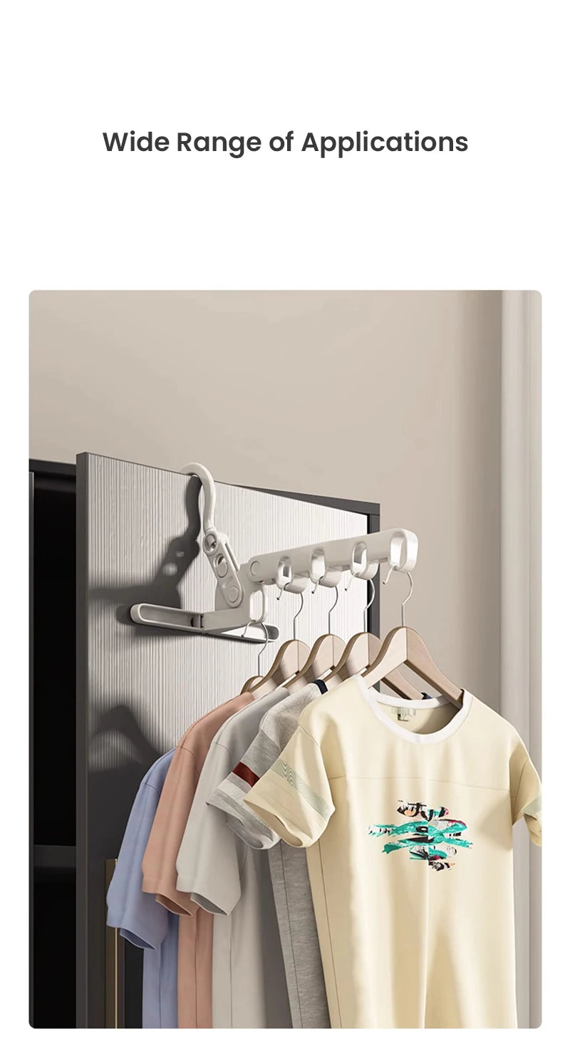 Foldable Travel Hanger Folding Clothes Drying Rack Travel