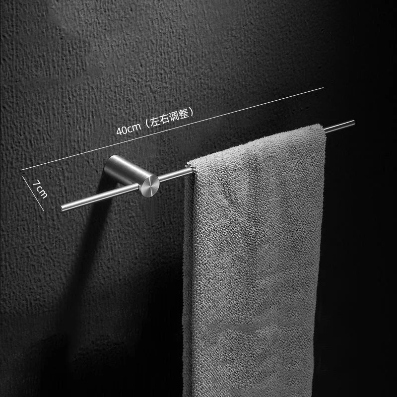 40/50/60/70/80cm Movable Towel Rack Bath Towel Holder Wall