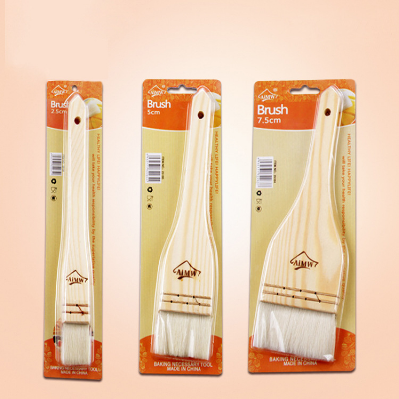 Mooncake Pastry Brush Wooden Handle Wool Barbecue Brush
