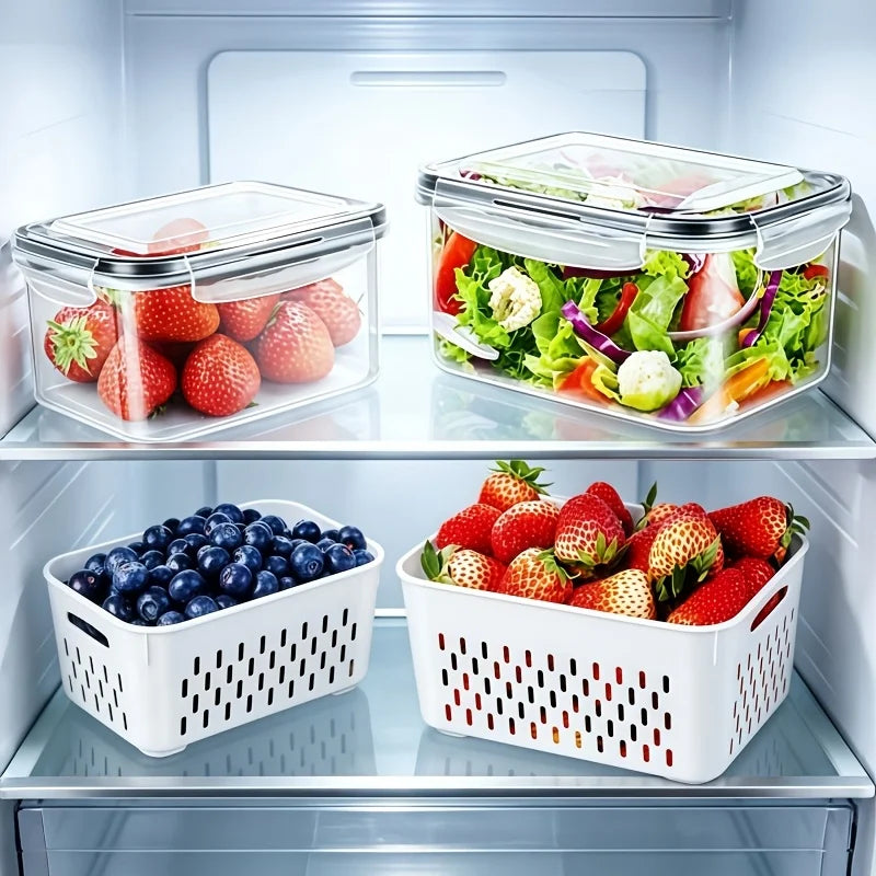 4/6pcs/Set Leak-Proof Food Storage Containers-Airtight Stackable
