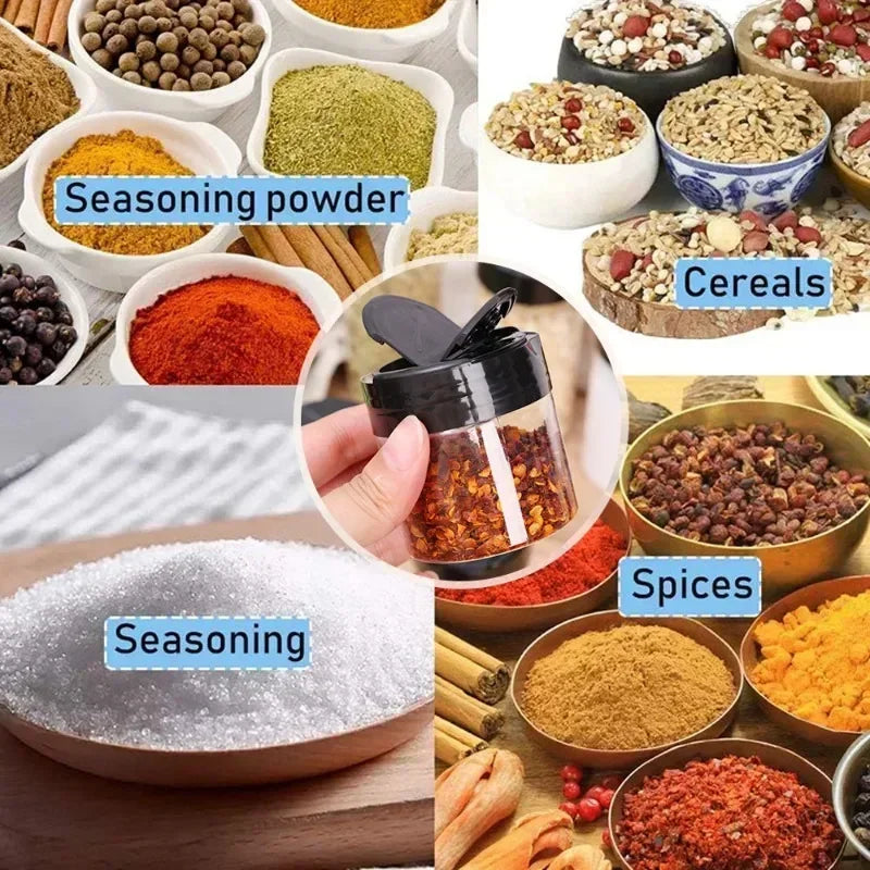 1/20pcs Transparent Spice Bottle Pepper Shaker Salt Seasoning