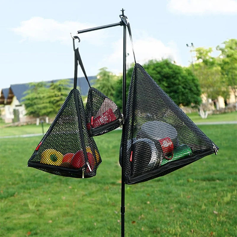 Outdoor Camping Hanging Net Foldable Storage Bag Cookware