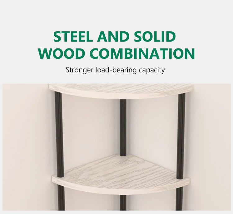 Multi-Layer Storage Rack Wall Corner Shelf Living