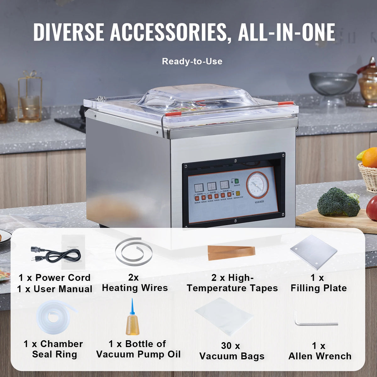 Succebuy Dz-260c Chamber Vacuum Sealer 320w Vacuum Packing